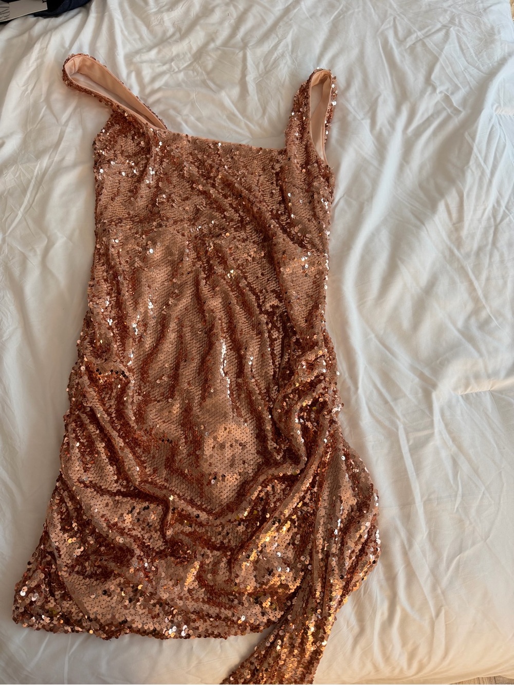 Revolve more to come Sequin Dress - Rose Gold